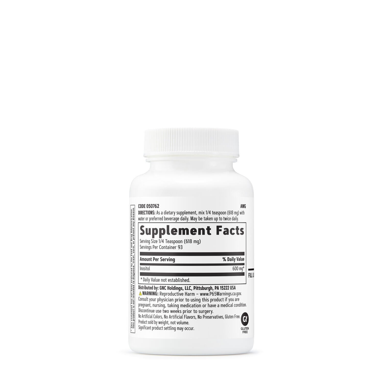 GNC Inositol Powder, Myo-Inozitol Pudra 600 mg, 57.5 g - GNC Romania ...