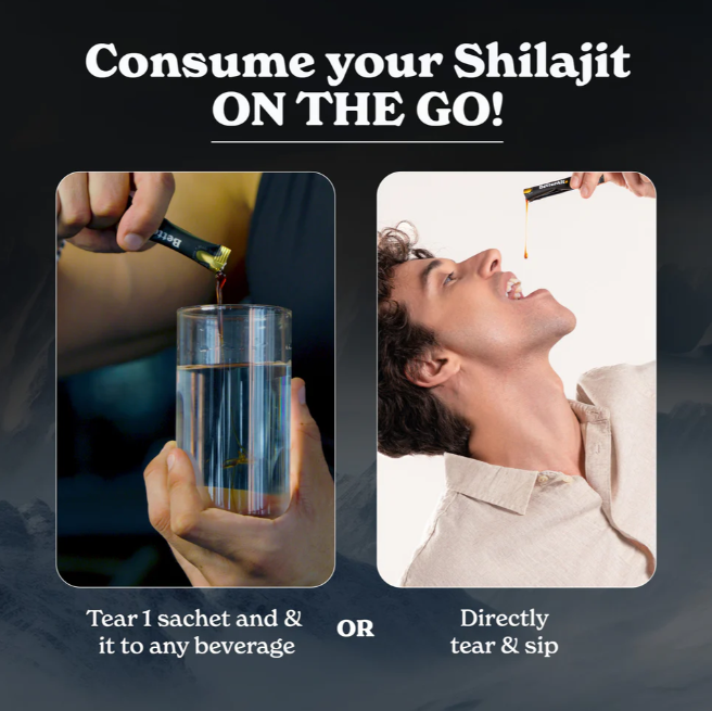 BETTER ALT® Himalayan Shilajit Honey Sticks, Pliculete de Shilajit