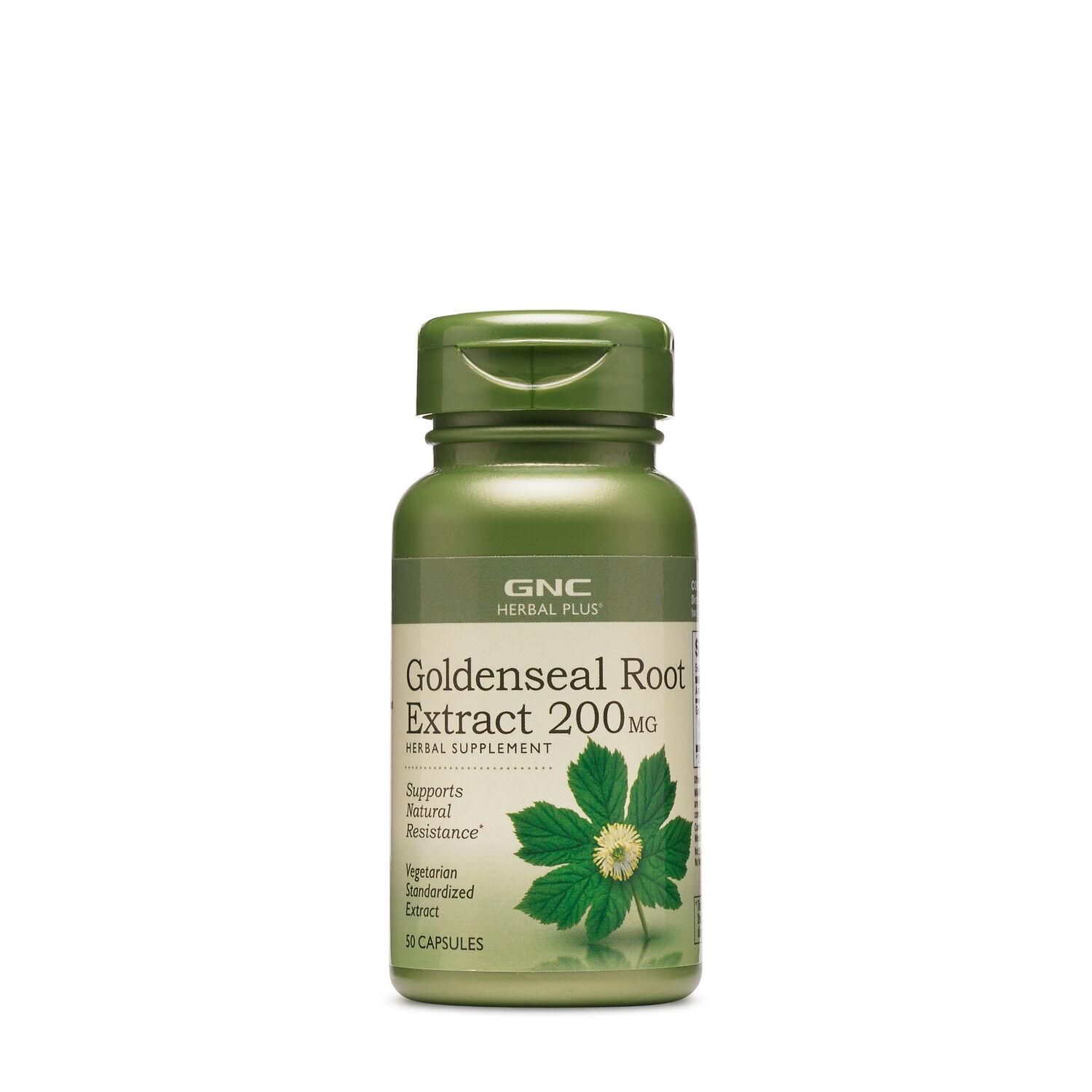 GNC Herbal Plus® Goldenseal Root 200 mg, Extract Standardizat de