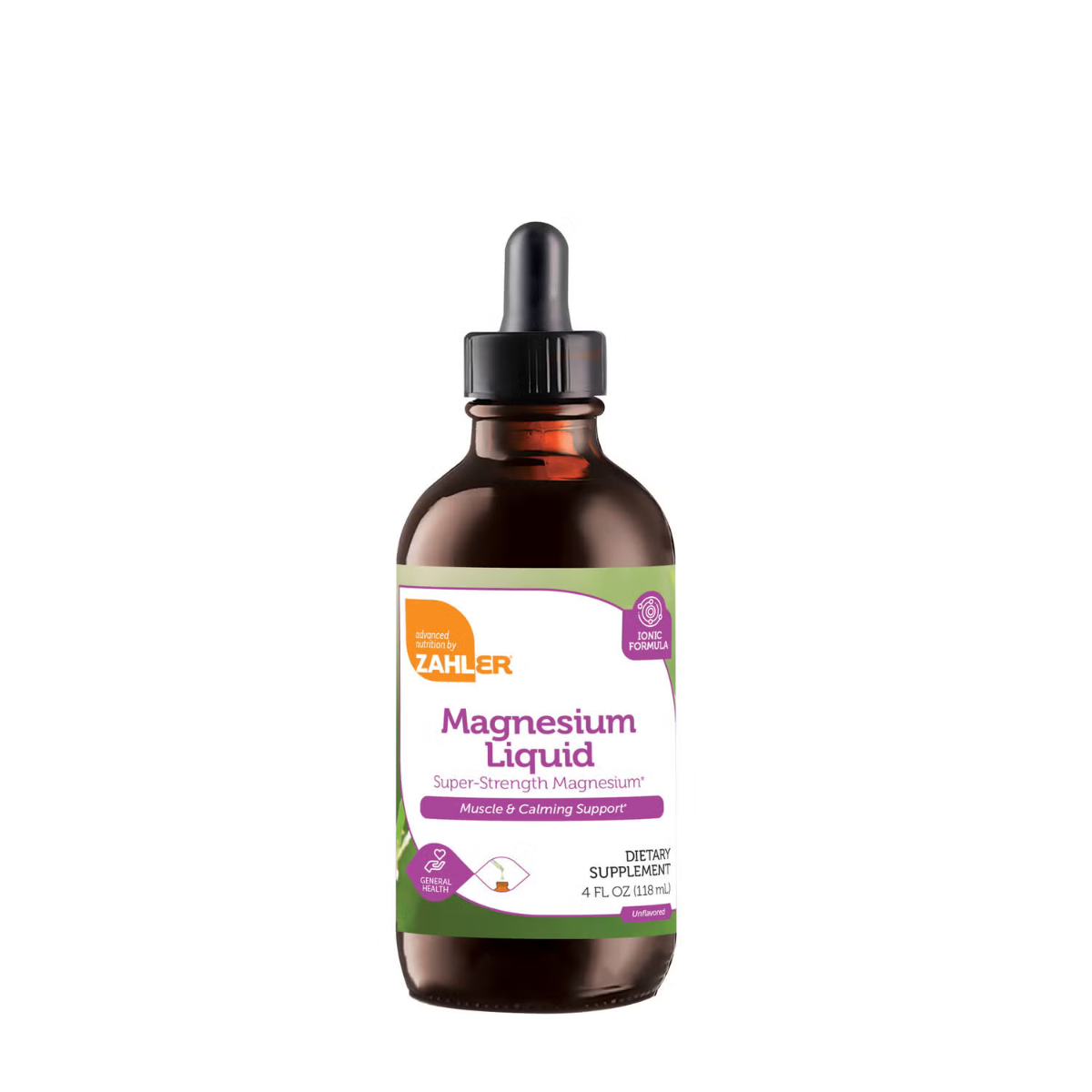 ZAHLER® Magnesium Liquid Unflavored, magneziu chloride, 118 ml