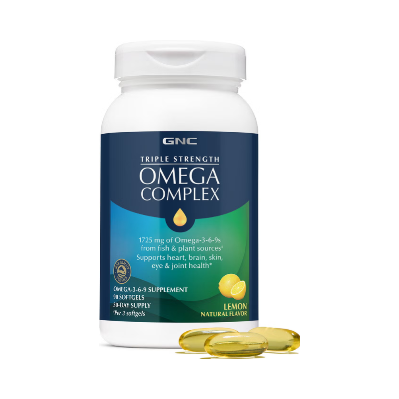 GNC Triple Strength Omega Complex, Acizi Grasi Omega-3-6-9 Pentru
