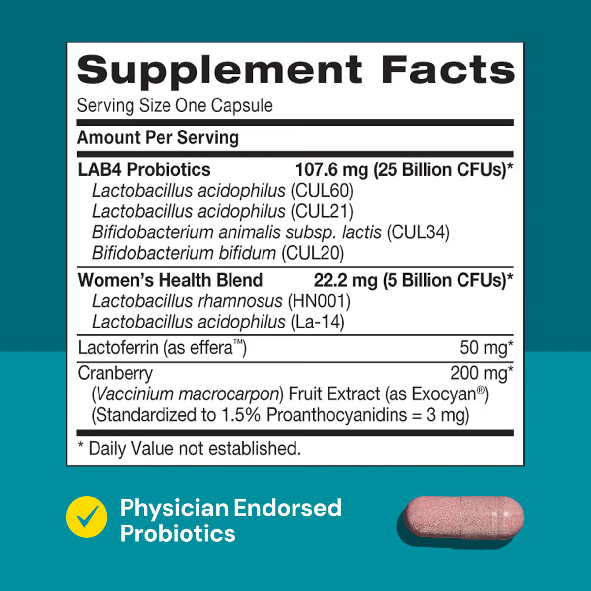GNC Gut Health Women's Probiotic, Probiotic LAB4® Studiat Clinic