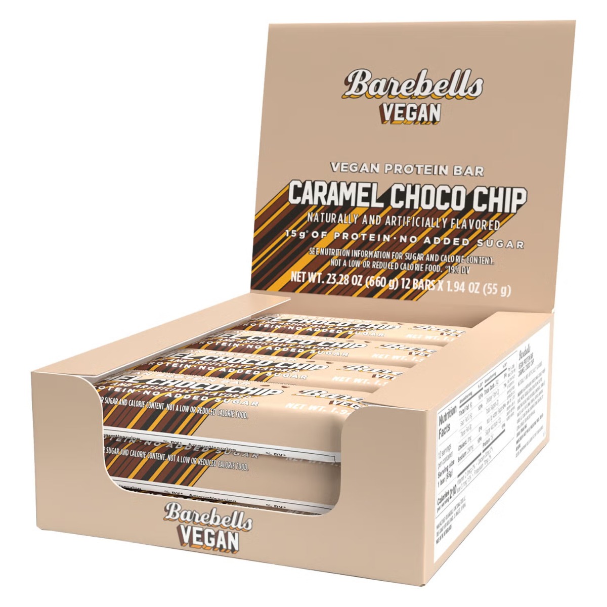 Barebells vegan protein bar with caramel choco chip flavor, 55 g - GNC ...