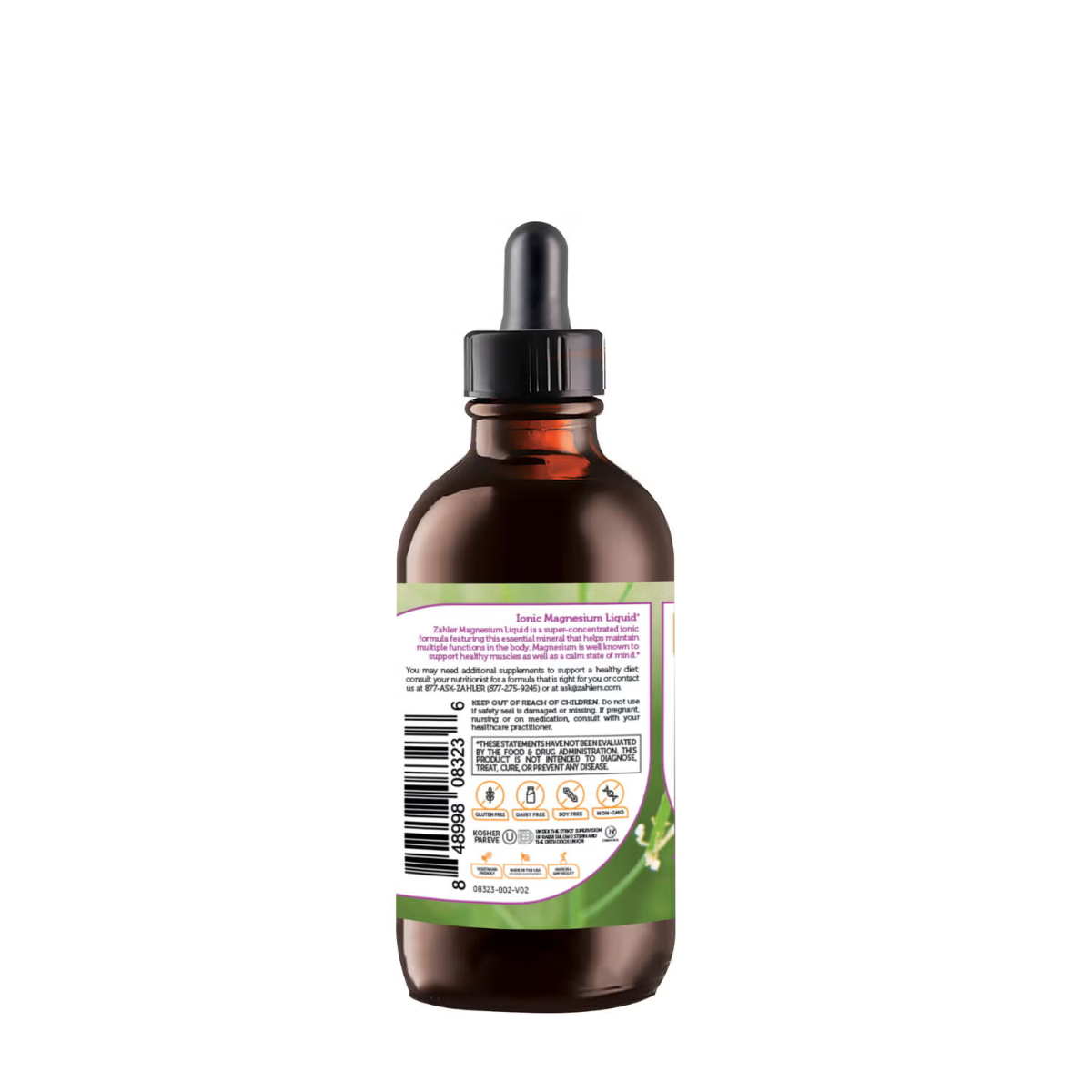 ZAHLER® Magnesium Liquid Unflavored, magneziu chloride, 118 ml