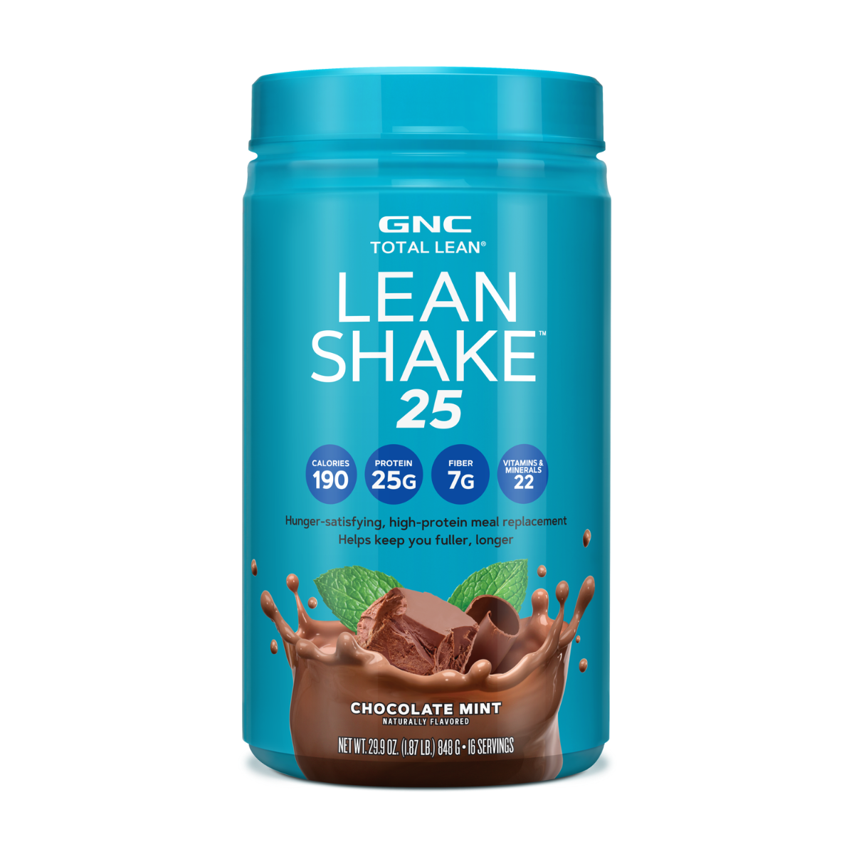 GNC Total Lean® Lean Shake™ 25 with Chocolate Mint Flavor, 848 g GNC