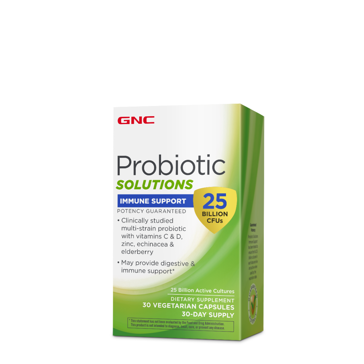 GNC Probiotic Solutions 25 Billion CFUs Active Cultures, Clinically ...