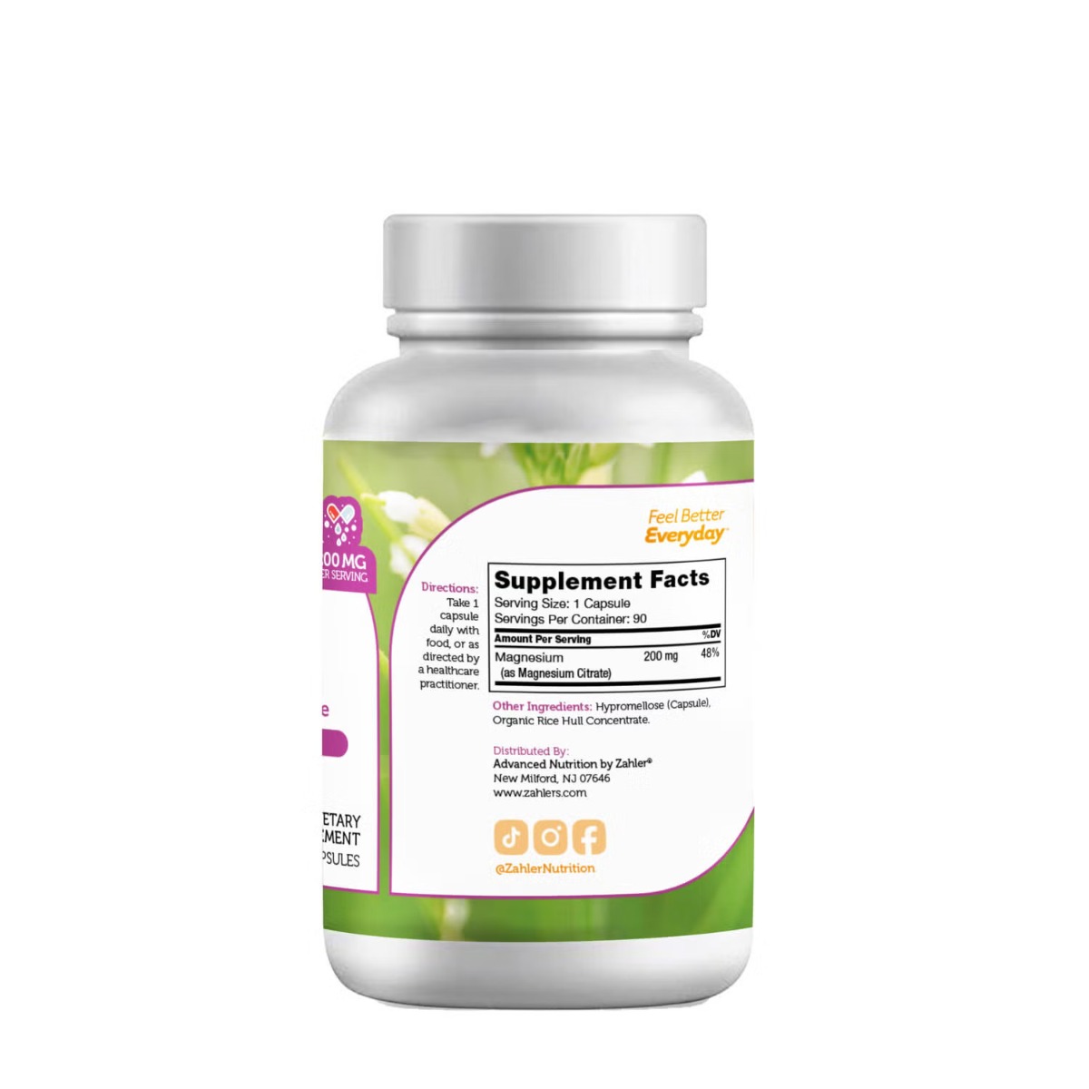 ZAHLER® Magnesium Citrate, Citrat de Magneziu Pentru Sanatatea