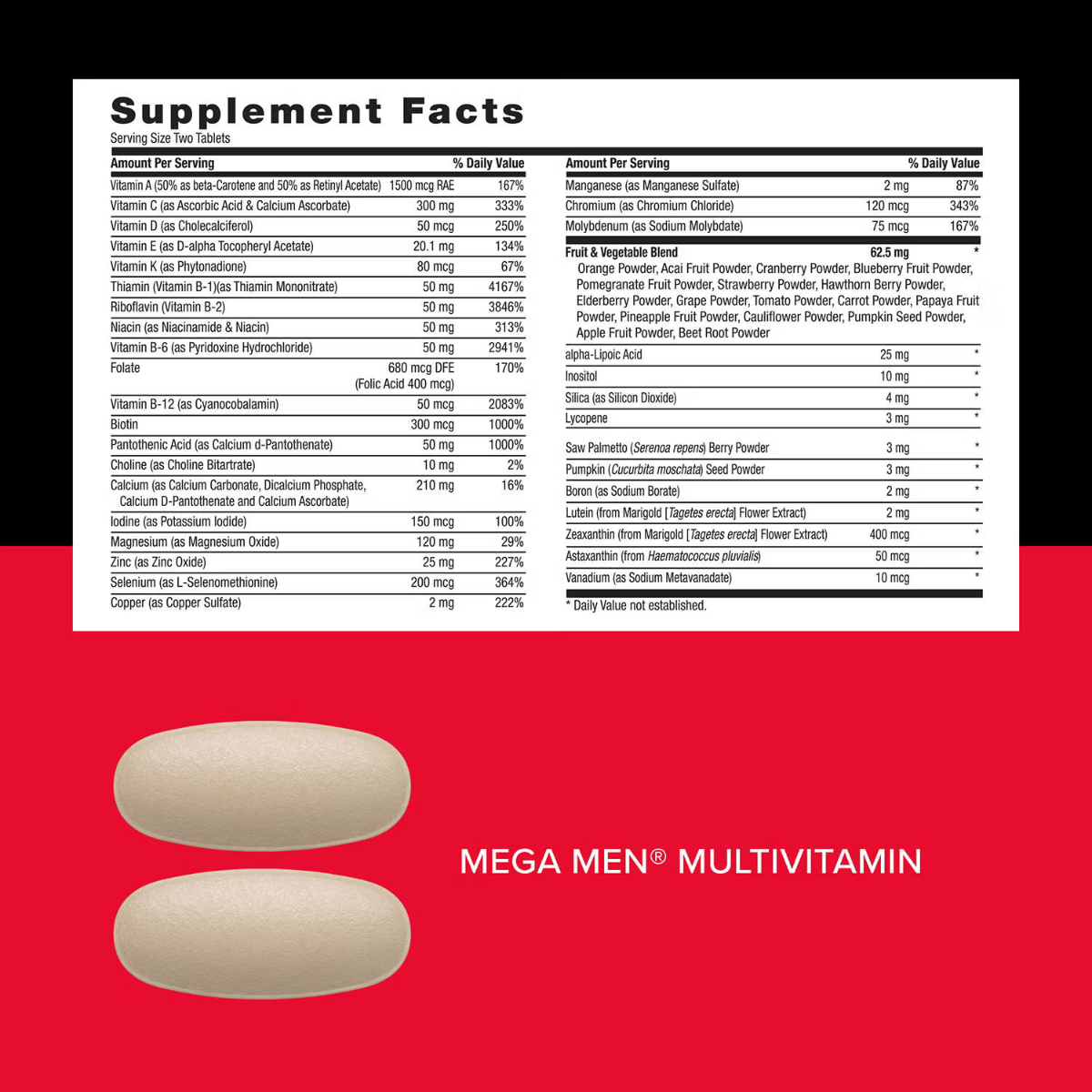 GNC Mega Men® Performance & Vitality Vitapak®, Complex de