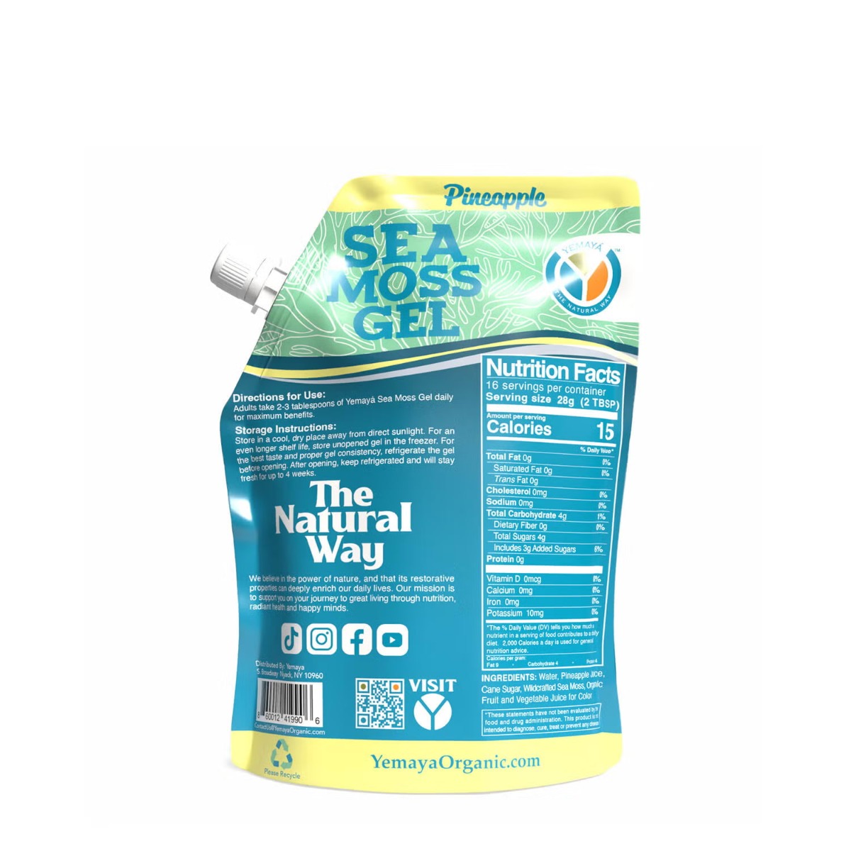 Yemaya Organic, Sea Moss Gel, Gel organic Yemaya cu Muschi de Mare