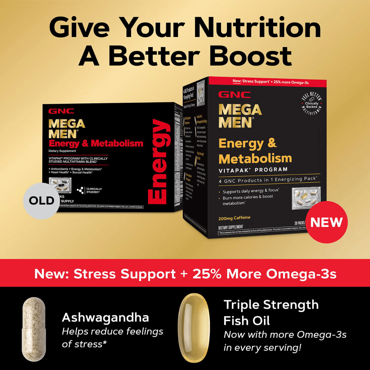 GNC Mega Men® Energy & Metabolism Vitapak® Program, 30 Packs - GNC