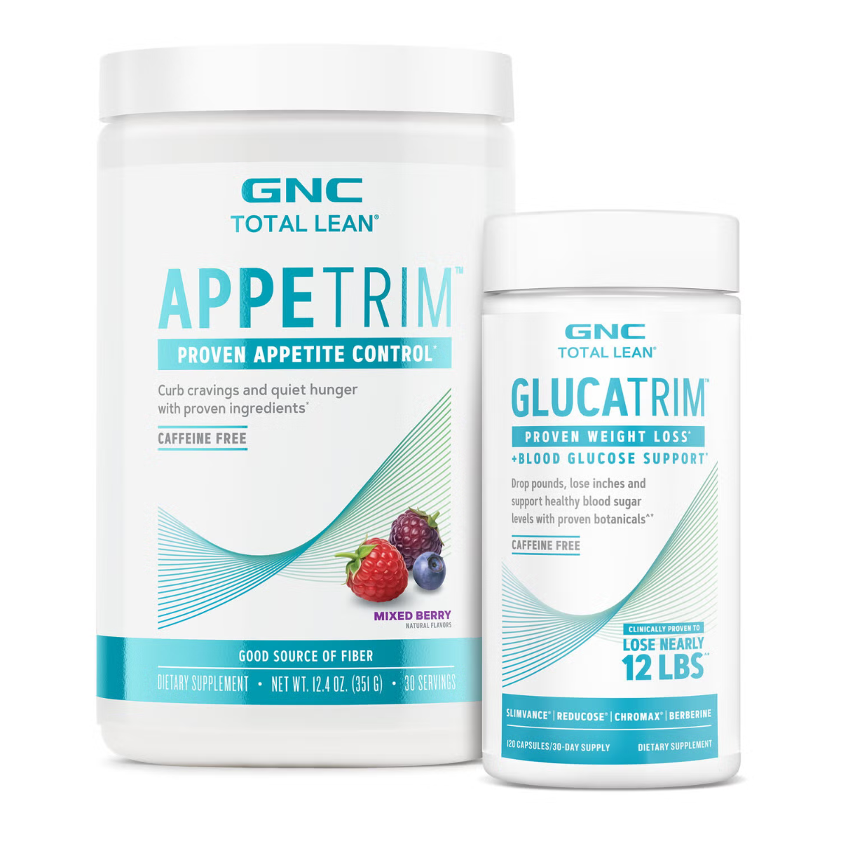 GNC Total Lean® Appetrim + Glucatrim Weight Loss, Pachet pentru