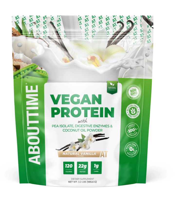 AboutTime® Vegan Protein Proteina Vegana cu Aroma Naturala de